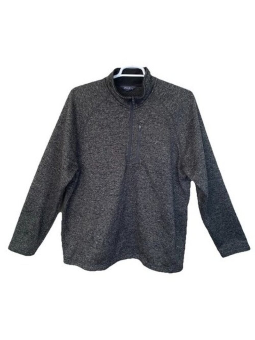 Eddie Bauer 1/2 Zip Convector Sweater Men XXL Gray Long Sleeve Pullover Pocket